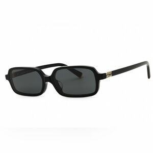 Miu Miu Black 11Zs Rectangular Sunglasses